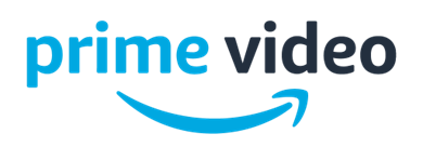 Amazon Prime Video logo with the words 'prime video' and a curved arrow underneath.