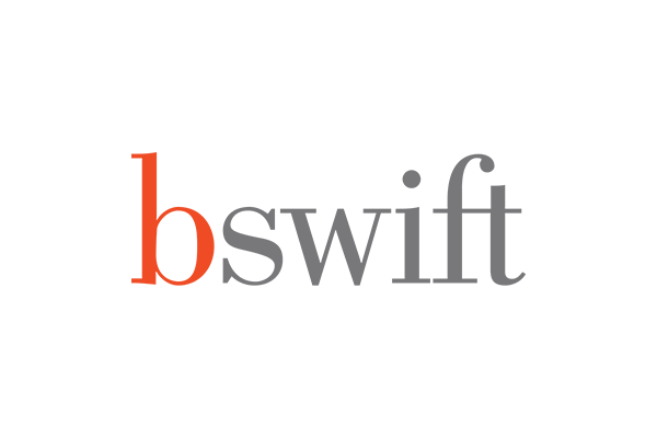 The logo of bswift, featuring a stylized orange and gray design.