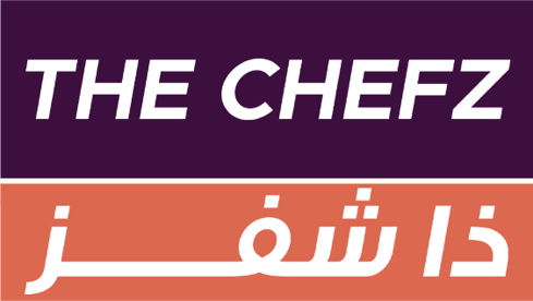 Logo for The Chefz, featuring both English and Arabic text.