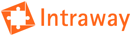 The Intraway logo featuring an orange puzzle piece icon and the company name 'Intraway' in orange text.