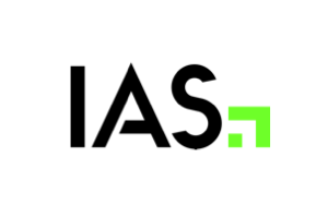 Logo of Integral Ad Science featuring bold black text and a geometric green symbol.
