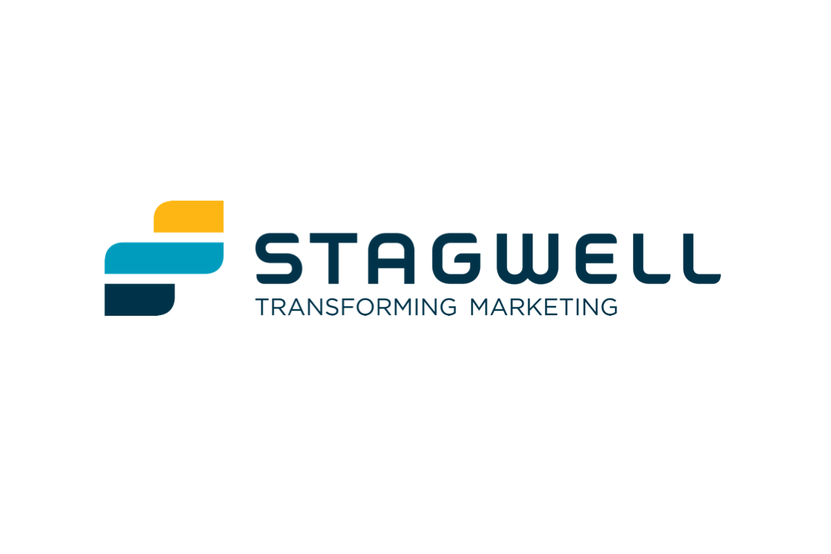 Logo for Stagwell Global featuring the tagline 'Transforming Marketing' with a modern, colorful design.