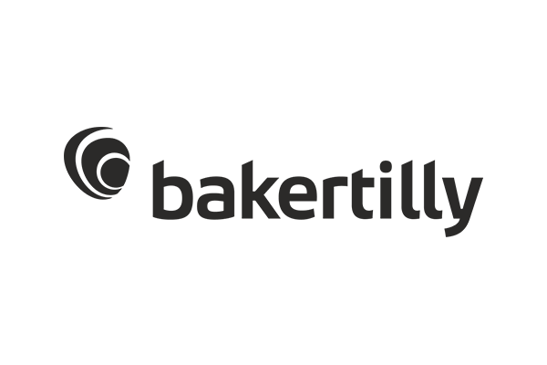Baker Tilly company logo in black text with a stylized swirl graphic.