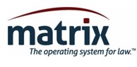Logo for Matrix Pointe Software with tagline 'The operating system for law.'