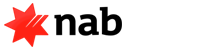 Logo of National Australia Bank, featuring a red star symbol and the bank's black text name.