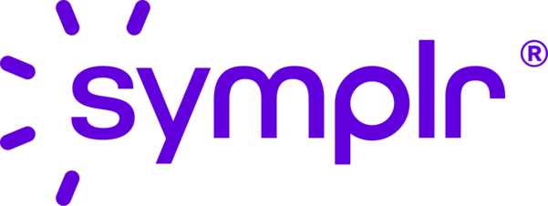 The symplr registered logo in purple, including the brand name and registered trademark symbol.