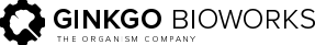 The logo of Ginkgo Bioworks, featuring the company name in a minimalist black and white design.