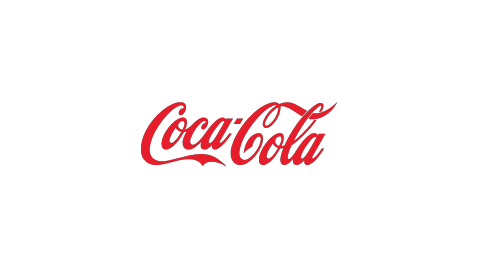 The Coca-Cola logo displayed on a white background. Used for a customer story or case study on the AWS website.