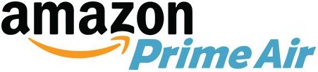 The official logo of Amazon Prime Air, featuring the Amazon wordmark and swoosh with 'Prime Air' in blue text.