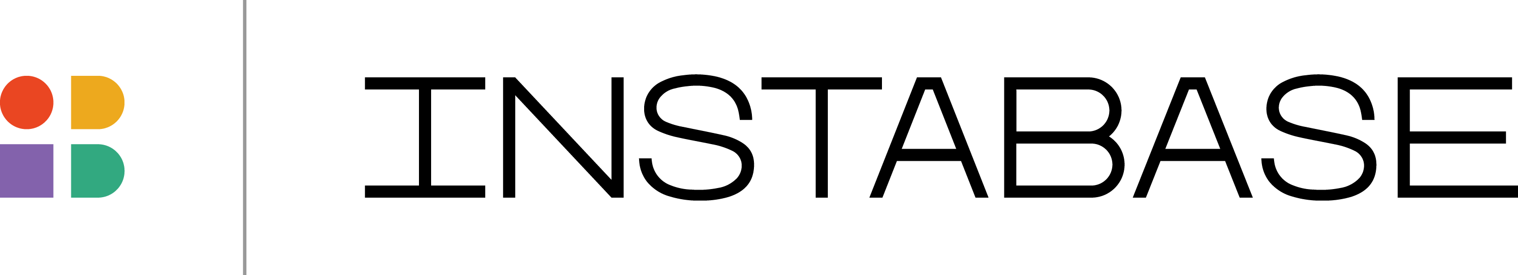 The Instabase logo featuring a stylized 'IB' in four colored segments (red, orange, purple, green) with the word 'Instabase' in black text to the right.