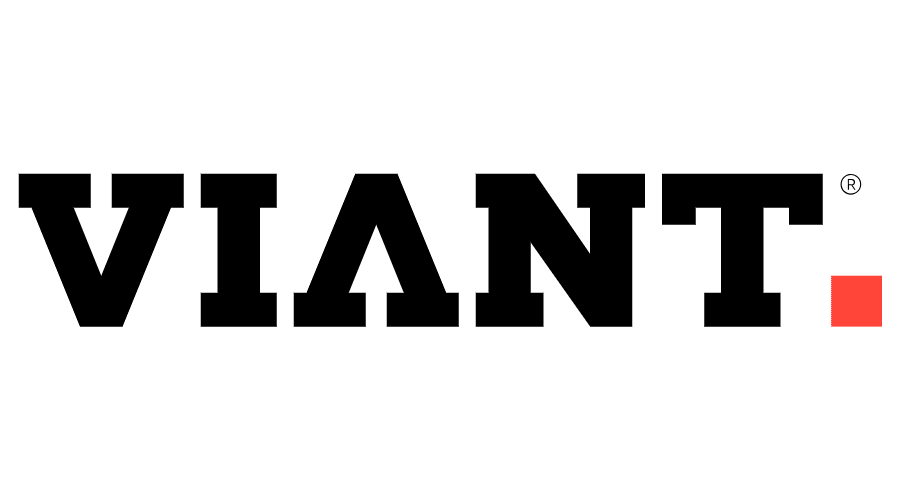 The Viant Technology logo featuring bold black text and a red square element on a white background.