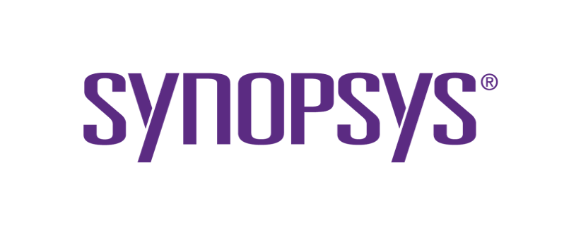 Synopsys logo in purple text on a transparent background