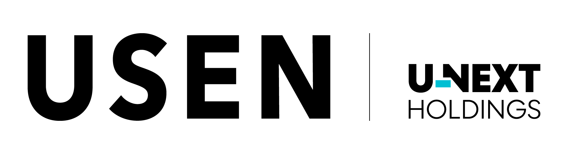 Logo of USEN U-NEXT Holdings, featuring the text 'USEN' and 'U-NEXT HOLDINGS' in a stylized design.
