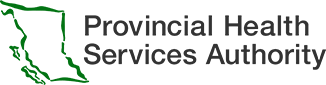 Logo of the Provincial Health Services Authority (PHSA) featuring a green and black color scheme with stylized text.
