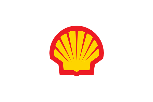 The image shows the Shell logo, which consists of a stylized yellow shell with a red outline on a white background.