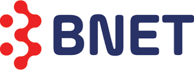 The BNET logo featuring a stylized red icon on the left and the word 'BNET' in bold blue letters on the right.