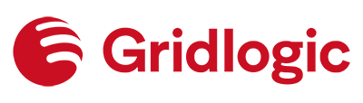 The logo of Gridlogic, displayed in red text on a transparent background.