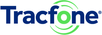 The logo of Tracfone, featuring the brand name in blue and green circular design elements.