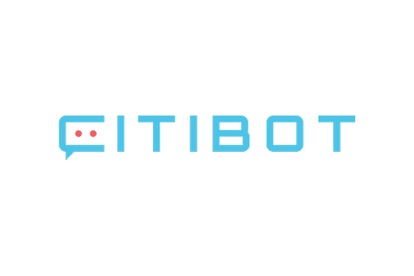 The logo for Citibot, featuring stylized blue text and red dots integrated into the design.
