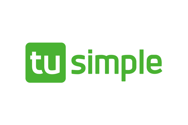 TuSimple green logo with white 'tu' text on a green rectangular background.