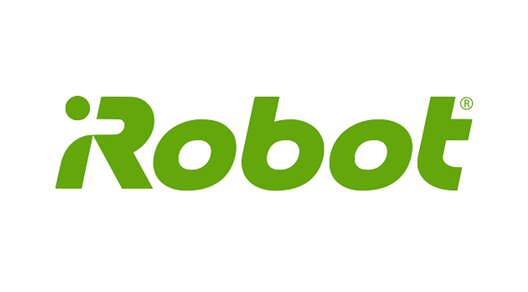 The iRobot logo in green text on a white background, used for a solution case study.