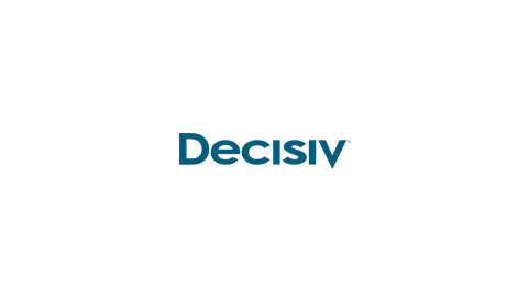 The image displays the Decisiv logo with blue text on a white background.