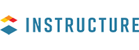 Instructure company logo featuring the brand name and multicolored geometric shapes.