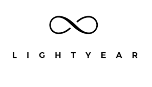 The Lightyear logo featuring a stylized infinity symbol above the word 'LIGHTYEAR' on a white background.