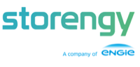 Storengy logo with tagline 'A company of ENGIE' in blue and green text on a white background.