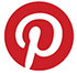Pinterest logo in a white 'P' inside a red circle.