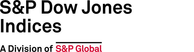 The logo of S&P Dow Jones Indices, a division of S&P Global, with the S&P Global text in red.