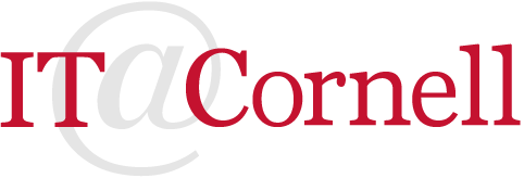 Logo for IT@Cornell, featuring stylized text with an '@' symbol in the design.