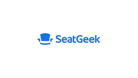 The SeatGeek logo featuring a stylized blue seat and the company name in blue text on a white background.