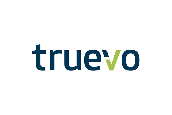 The official logo of Truevo, featuring the company name in stylized text with a green check mark integrated into the design.