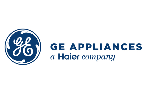 Logo of GE Appliances, a Haier company, featuring the GE monogram in a blue circle and the text 'GE Appliances a Haier company'.