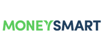 MoneySmart logo with green and blue text on a white background.