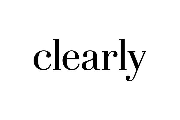 Logo of the company Clearly with the word 'clearly' in black text on a white background.
