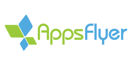 The AppsFlyer logo in green and blue colors on a white background.