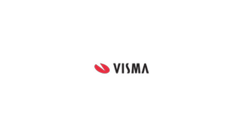 The Visma company logo with a red emblem and black text on a white background.