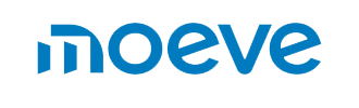 Blue logo text reading "moeve" with stylized letters.