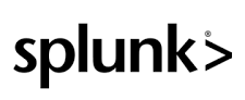 Splunk logo with black text on a transparent background