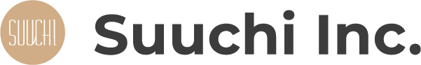 Logo for Suuchi Inc. featuring the company name in bold letters and a circular emblem with the text 'SUUCHI' inside.
