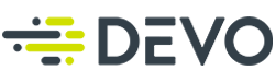 Devo Data Analytics company logo with yellow and dark gray design.