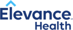 Logo of Elevance Health, featuring the company name in blue text with a stylized upward arrow above the 'E'.