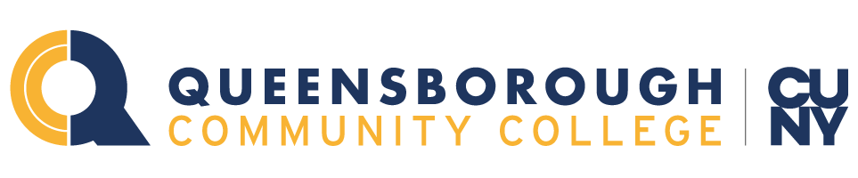 Logo of Queensborough Community College, part of the City University of New York (CUNY) system, featuring the text 'QUEENSBOROUGH COMMUNITY COLLEGE' and 'CUNY' with a stylized 'Q' icon.