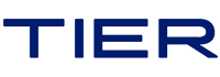 TIER company logo in blue text on a transparent background