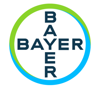 Bayer corporate logo in green and blue circular design on a transparent background.