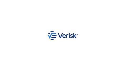 The image shows the Verisk company logo consisting of the Verisk name and icon on a white background.