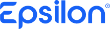 The logo of Epsilon, featuring the brand name in bold blue text.