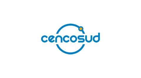 Logo of Cencosud, featured in an AWS customer story asset. The design shows the Cencosud name in blue with circular elements on a white background.
